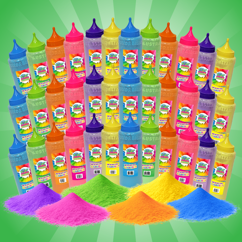 18kg colour powder bottle pack 36 x 500G
