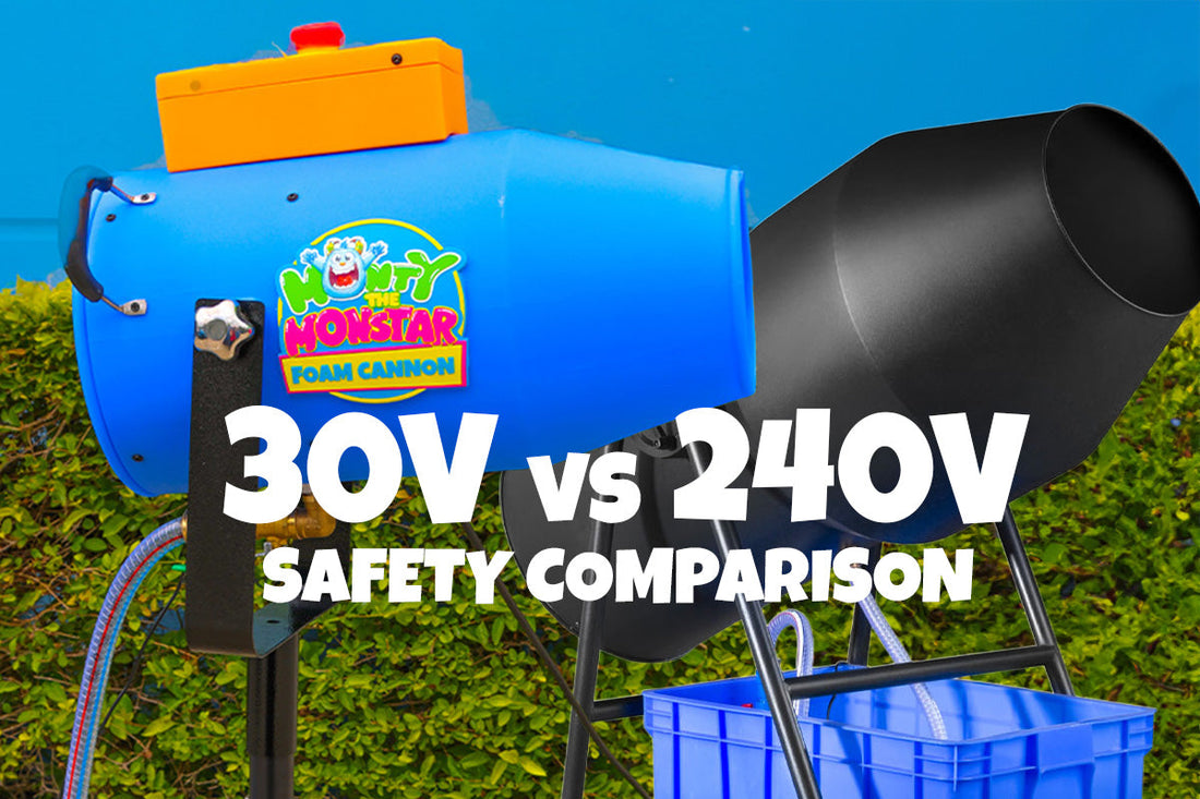 A Voltage of Under 27V vs 240V Foam Cannon Safety Comparison