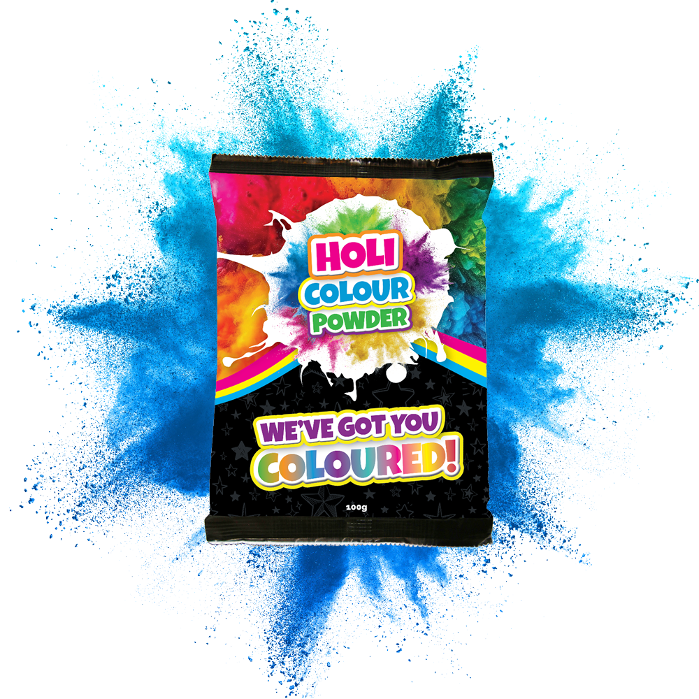 Colour Powder Box Colour Powder 100g Paper Bags - No Plastic