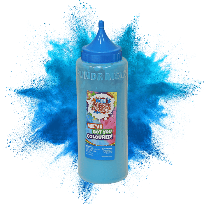 Blue colour powder 500g BPA free bottle