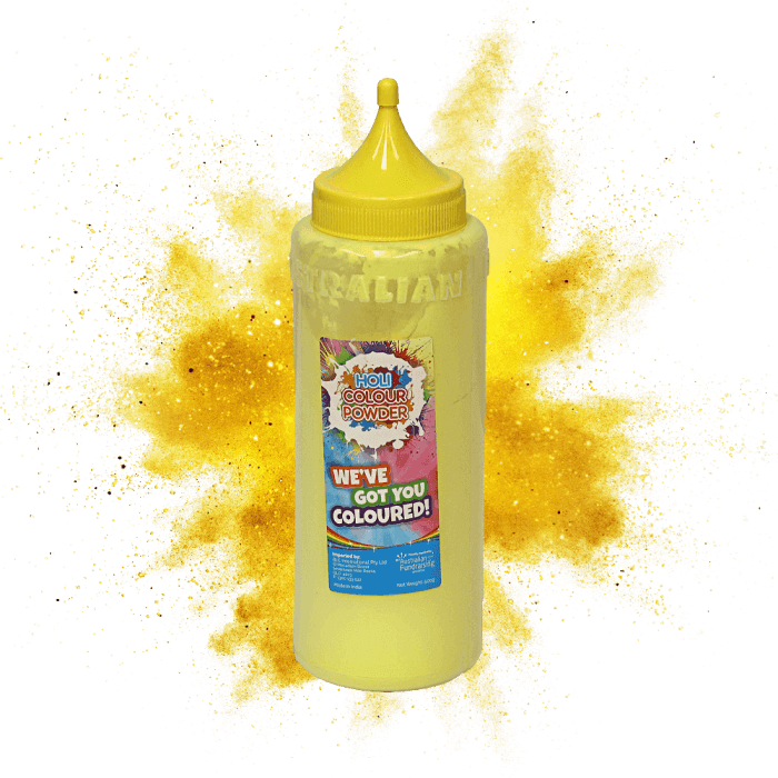 Yellow colour powder 500g BPA free bottle