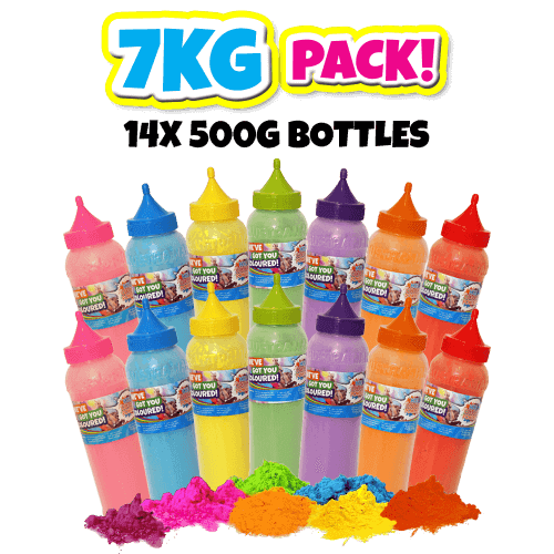 Holi colour powder bottles pack 7kg